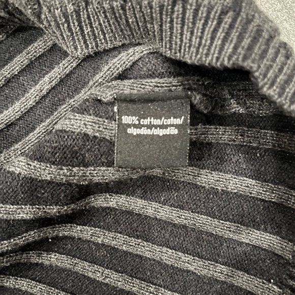 [M]Calvin Klein Jeans Gray Zip Up Ribbed Cotton Knit Sweater 1/4 Zip - Picture 8 of 8